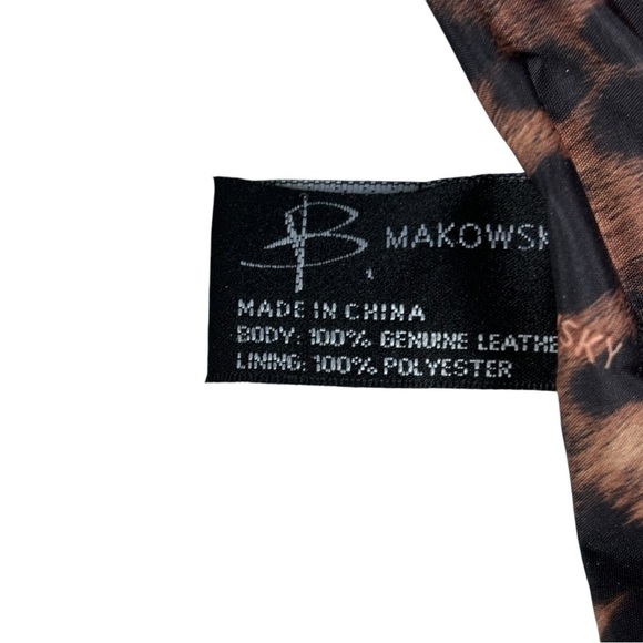 B. MAKOWSKY EDEN CAMEL TAN PEBBLED LEATHER SLOUCHY OVERSIZED SHOPPER TOTE BAG - Picture 15 of 15